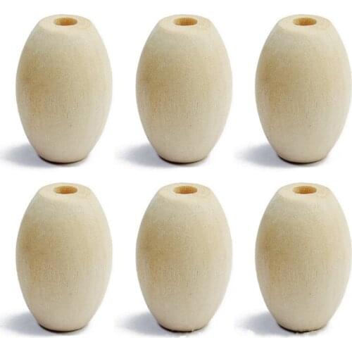 20 Pcs/lot 17*25mm Wood Loose Beads Oval Shape Natural Color Wooden Beads Jewelry Making Accessories