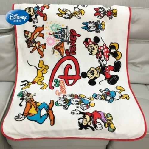 Disney Black White Plaid Mickey Mouse Coral Fleece Blanket Throw on Bed/Sofa/Plane 100x140cm for Boys Girls Christmas as Gifts