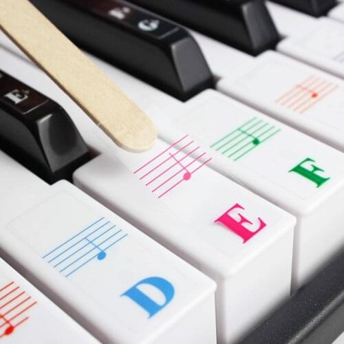 Electronic Practice Piano Sticker Transparent Keyboard Sticker Removable Keyboard Piano Sticker For Beginners
