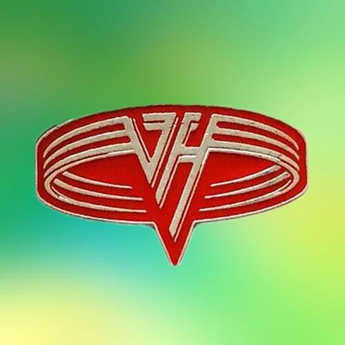 Eddie Van Halen VH Hard rock Band symbol Jump Alex David Lee Roth legend never die punk art guitar enamel pin lapel badge brooch