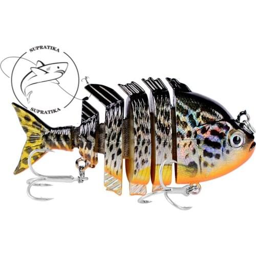 Artificial Wobblers 6-Segments 14.5G/8CM High Quality Fishing Lure Hard Lure 3D Eyes Multi-Section Plastic Fishing Bait