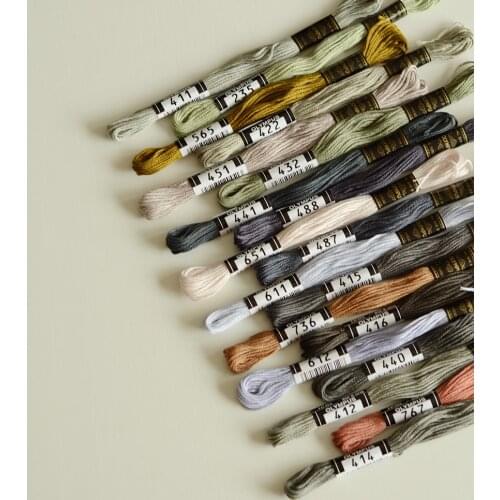 Japan OLYMPUS NO.25 Embroidery gray series thread French embroidery thread 19pcs/lot