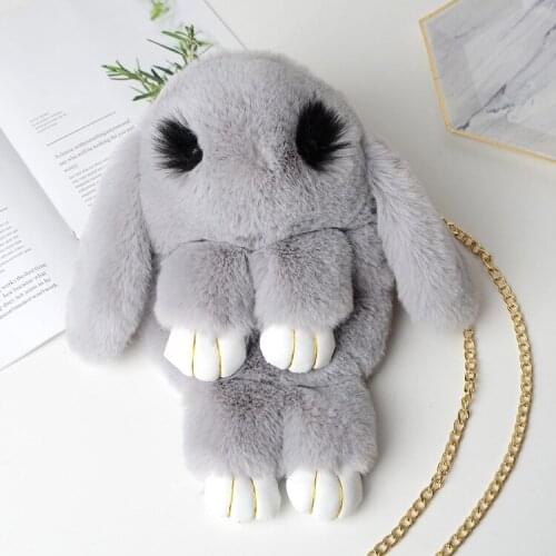 Kawaii Autumn winter Soft Cartoon Animals Children Plush Backpacks Bunny Shoulder Bag mkd3 Cacual Imitation Fur Rabbit Bags