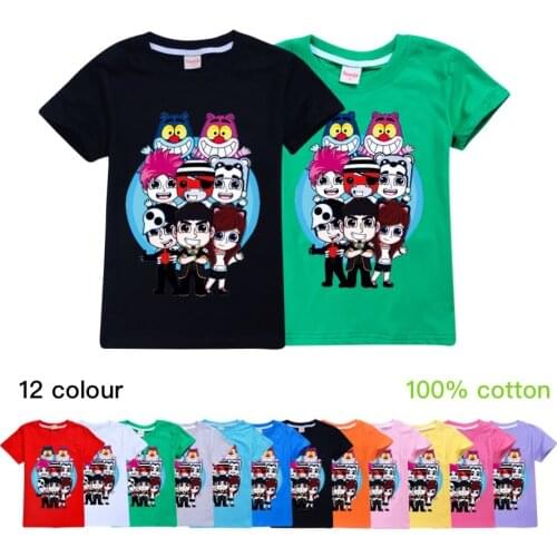 TEAM WGF Lyon Fashion Childrens Cotton Summer Tops Kids Short-sleeved T-shirt Kids Clothes Girls 10 To 12 Teenage 4 6 8 Years