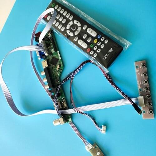 Kit for B133XW03 1366x768 HDMI LVDS TV VGA AV Audio LCD Display Screen Panel Monitor Remote Controller Board USB 40pin 13.3"