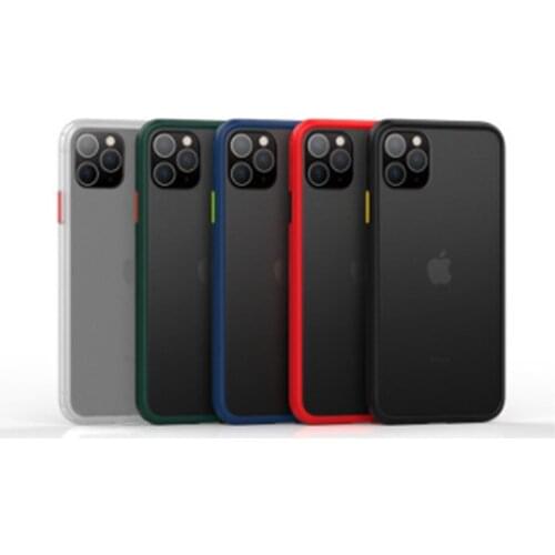 For iPhone 11 11 Pro Max XR XS Max X 8 7 6 6S Plus Matte Translucent Shockproof Back Cover Fall Prevention Simple Phone Case