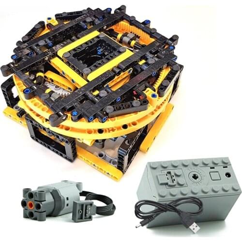NEW Creative MOC High-Tech Parts Motorised Display Turntable Compatible with MOCs Technical Bricks Boys DIY Toys gifts