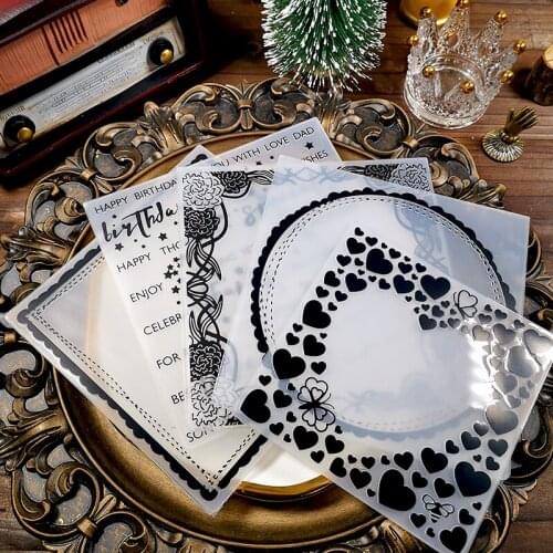 Panalisacraft Frame Background Basic words Embossing Folders for DIY Scrapbooking Paper Craft/Card Making Decoration Supplies