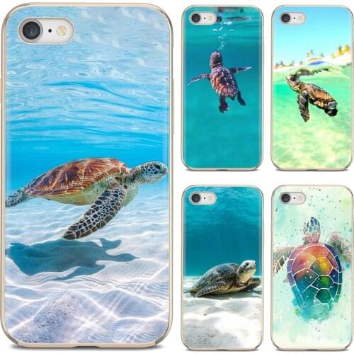 For Huawei P30 P40 P20 P7 P8 P9 P10 Lite Plus Pro 2015 2016 2017 Mini TPU Transparent Skin Case Swimming Freshwater Sea Turtles