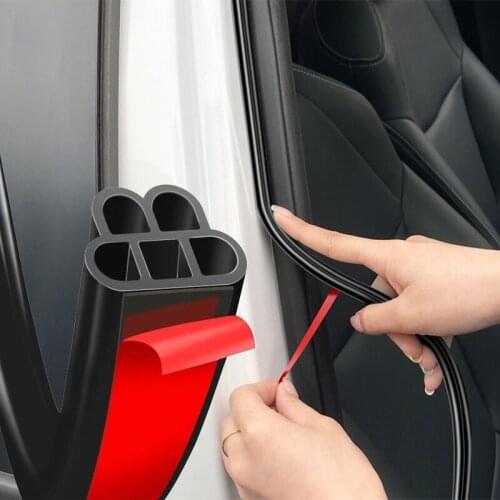 Car Door Rubber Seal Strip Auto Door Hood Seals Noise Insulation Stickers Trunk Double Layer Protector Weatherstrip Accessories