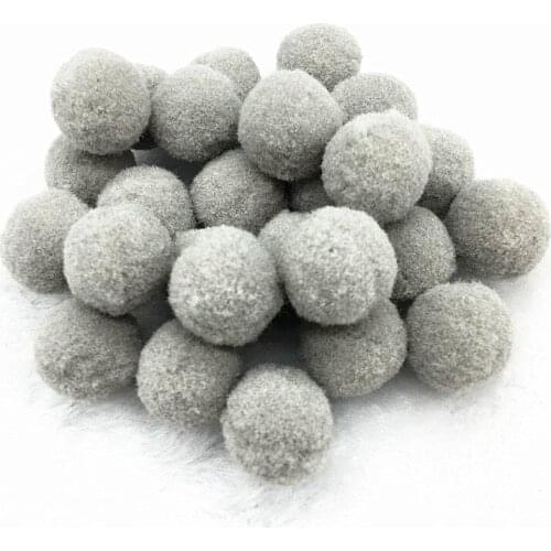 Gray Pompom 10/15/20/25/30mm Mini Fluffy Soft Pom Poms Pompoms Ball Handmade Kids Toys Wedding Decor DIY Sewing Craft Supplies