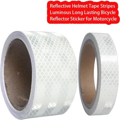 Reflective Helmet Tape Stripes Luminous Long Lasting Bicycle Reflector Sticker for Motorcycle