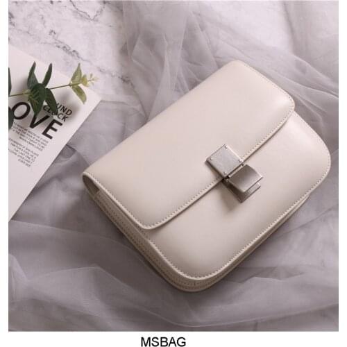 2018 New Genuine Leather Tofu Women Bag Luxury Design Handbag Famous Brand Casual Fashion Single Shoulder Bag