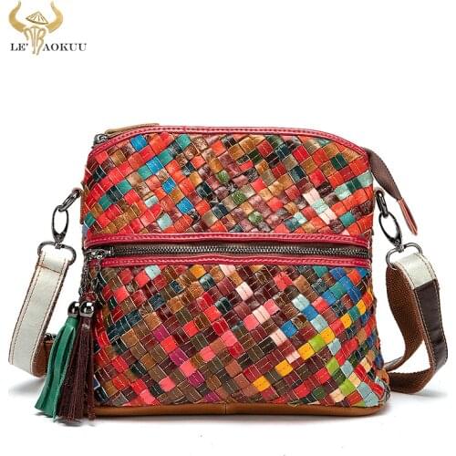 2021 Colorful Genuine Leather Famous Brand Luxury Ladies Designer Patchwork Shopping Purse Handbag Over Shoulder bag Women A88
