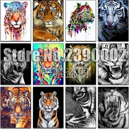 Animals 5d Diy Diamond Painting Cross Stitch Diamond Embroidery Diamond Mosaic Tiger Paintings Full Rhinestone Gifts Picture