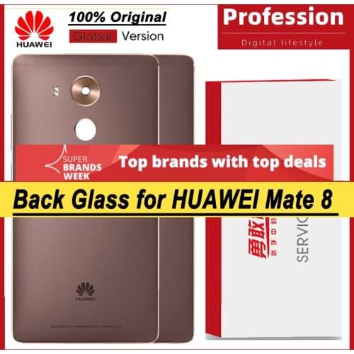 100% Original for Huawei Mate 8 Back Battery Cover Housing Door Panel Case Battery Cover with Camera Lens