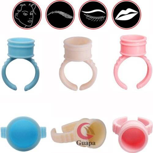 100Pcs S/M/L Disposable Caps Microblading Pink Ring Tattoo Ink Cup For Tattoo Needle Supplies Accessorie Makeup Tattoo Tools