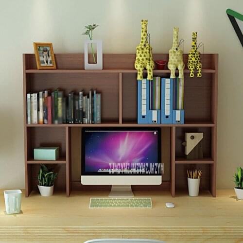 100cm Simple Multi-layer Tabletop Small Bookshelf Student Computer Table Desktop Shelf Bookcase Dormitory Office Storage Rack