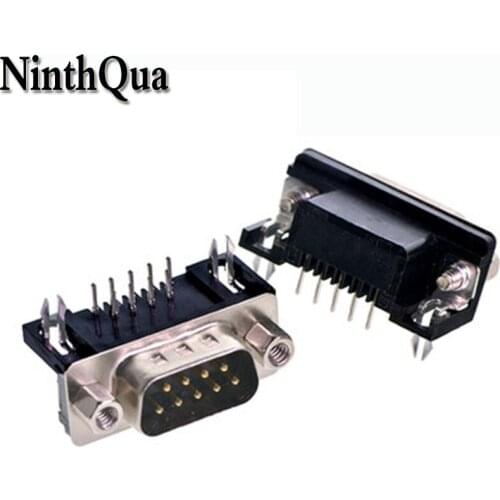 2pcs/lot DB9 Male Female PCB Mount DB-9 D-Sub 9 pin PCB RS232 Connector for PCB Board