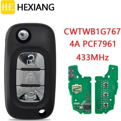 HE Xiang Car Remote Key For Mercedes Benz Smart Fortwo 2014 After 4A Chip PCF7961 Chip FCCID CWTWB1G767 Auto Smart Control Flip