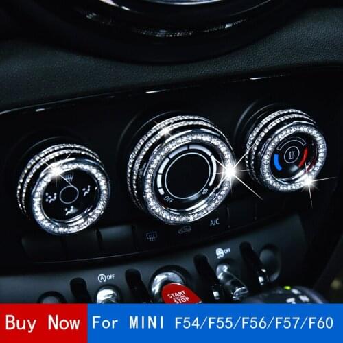 Car Air Coditioner Temperature Adjustment Knob Decoration Sticker Car Styling Accessories For MINI Cooper S F54 F55 F56 F57 F60