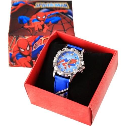 Disney spiderman marvel silicone watch child quartz wrist random color random 1pcs Fashion cartoon boys girls watch gift toy