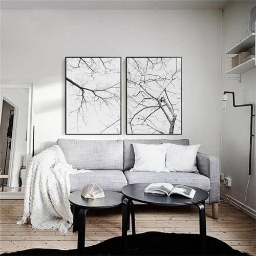 Tree Plant Nordic Canvas Painting Wall Art Home Decor Modern Poster Living Room Bedroom Decor Branch Minimalist Picture Painting