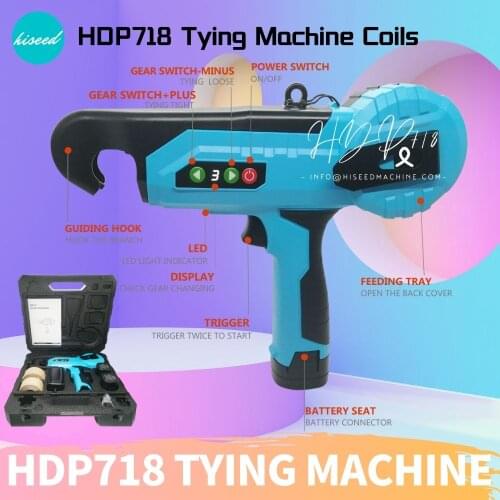 Electric tapetool, lithium battery powered vineyard tying machine ( whole day long working)