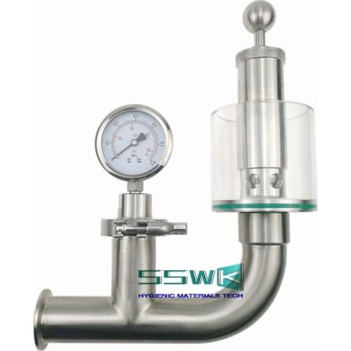 1.5" Sanitary Tri Clover Compatible Spunding Valve SS304 Pressure Relief Valve Bunging Device Fermentation Accessories