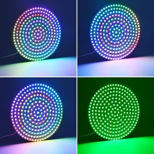WS2812B SK6812 RGB RGBW Ring 241 Leds Ring 5050 RGB+Warm White/RGB+White LED light beads with Integrated Driver Black White PCB