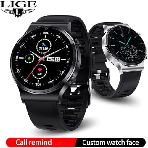 LIGE 2020 Smart Watch Heart Rate Monitoring Multi-sports Mode Watch Women Bracelet IP68 Waterproof Bluetooth Call Men Smartwatch