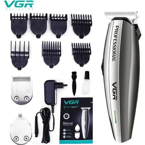 VGR V001 3-in-1 Multifunctional Electric Hair Clipper for Men Trimer Hair Cutting Noise Reduction USB Charging V-001