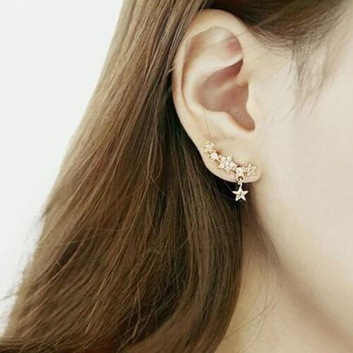 Minimal star earring stud flash ear bones ear girls kids tiny simple ear female dainty small earr