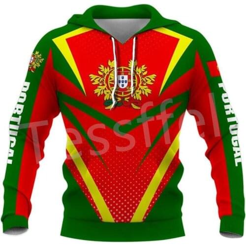 Tessffel New Brand Country Portugal Flag Symbol Harajuku Tracksuit 3DPrint Streetwear Pullover Autumn Funny Hoodies Men/Women 14