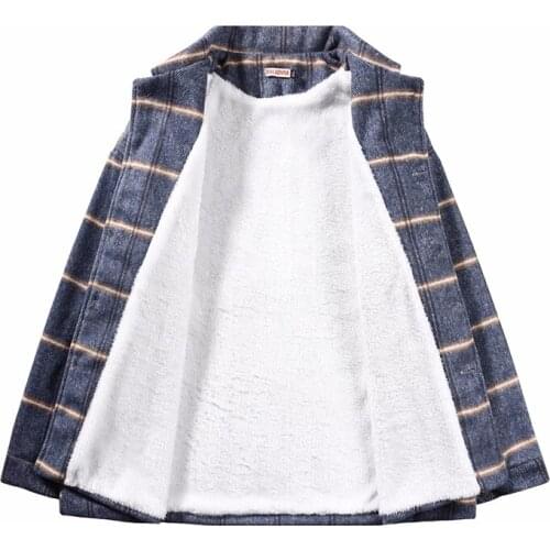 Autumn Winter Mens jacket Fashion Korean Style Streetwear Cashmere Coat Male Casual Lattice Men Clothing Keep warm jacket Men