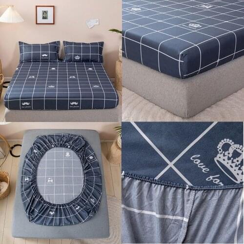Sheets and mattress covers The bedspreads on the bed 1 stretch bed sheet Simple style king bed sheet 180x200 (with pillowcase)