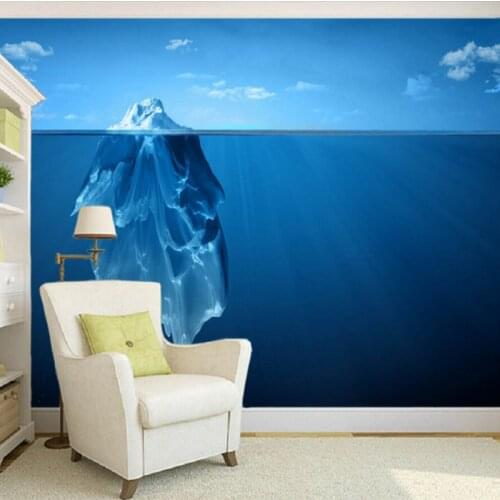 Drop Shipping Custom Photo Wallpaper Beautiful HD Glacier World TV Background Mural Bedroom Living Room Restaurant Wallpaper