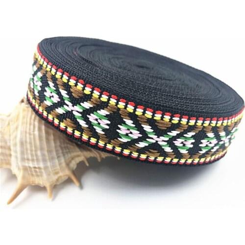 10Yards 20mm 3/4" Clothing Belt Accessories DIY Handmade Apparel Classical Geomrtric Woven Jacquard Ribbon for Packaged Material