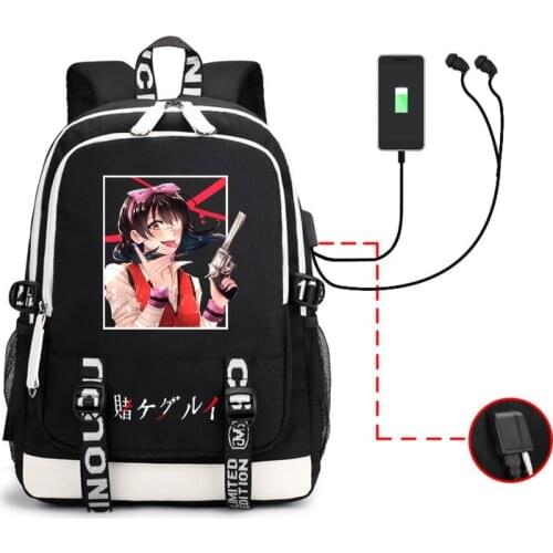 Kakegurui Backpack Anime Jabami Yumeko Plus Ultra Multifunction USB Charging Laptop Shoulder Unisex Travel School Bags Girl Boys
