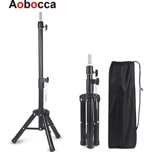 Wig Stand Tripod Mannequin Head Stand Adjustable Heavy Duty Wig Head Stand for Cosmetology Hairdressing Training