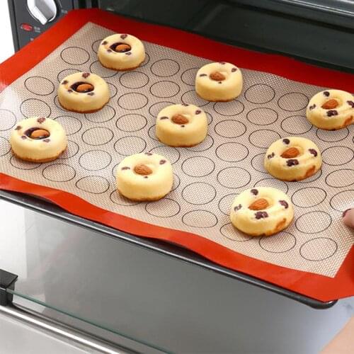 Macarons Non-Stick Silicone Baking Mat Cookie Pad Rolling Dough Mat Baking Gadget Cake Bakeware Pastry Tools For Kitchen