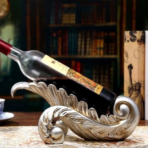 Antique Tree Leaves Wine Rack Home Supplier Decoration Artware Eco-friendly Resin Wine Holder Living Room Decoration Furnishings