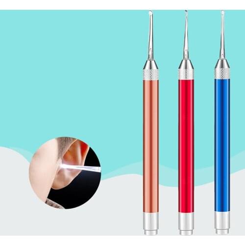 Luminous Ear Spoon Flashlight Earpick Earwax Remover Light Ear Curette Tool Baby Adult Ear Wax Cleaner