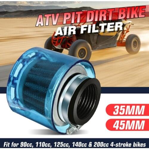 Universal Blue 35mm 45mm Motorcycle Motorbike Air Filter Cleaner 50cc 110cc 125cc ATV PIT Dirt Bike Splash Proof