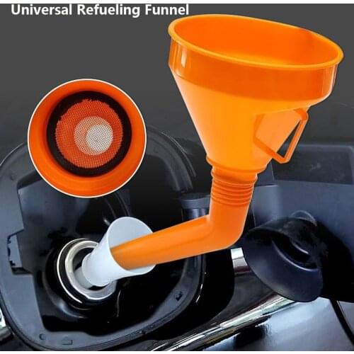 145mm Universal Car Motorcycle Truck Fuel Tank Pour Oil Tool Petrol Plastic Filling Funnel with Built In Strainer Fuel Saver