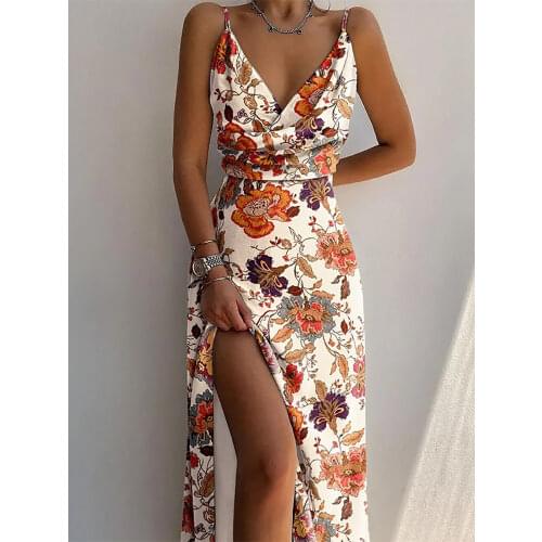Ladies Fashion Floral Printed Dresses 2021 Women Elegant Lace Patchwork Long Dress Sexy Strapless Slim Fit Bodycon Party Dresses