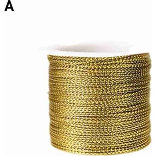 A roll of 20 meters gold wire rope gift gift box packaging accessories gold wire glitter thread wedding tag rope