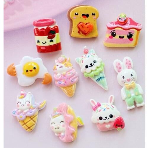 10/20pcs Kawaii Resin Mixed Mini Cartoon Series Flat Back Cabochon Crafts Clothing DIY Scrapbooking Accessories G75