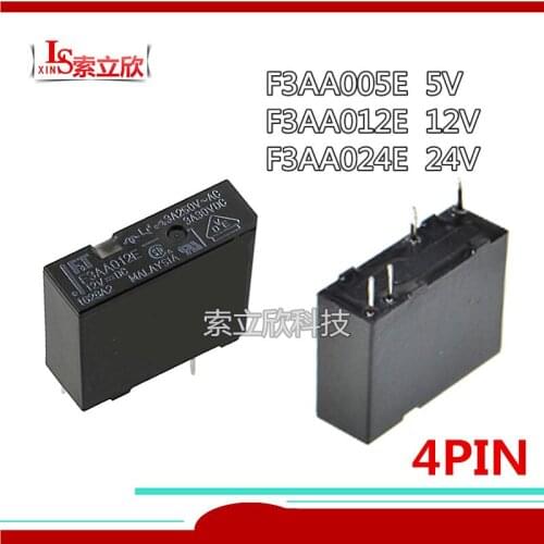 10PCS/lot 1 00%Original NEW relay F3AA005E F3AA012E F3AA024E 4PIN