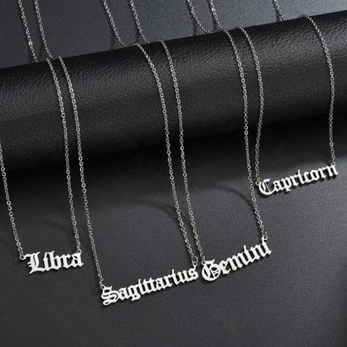 12 Constellation Necklaces Scorpio Necklaces Zodiac Star Sign Leo Cancer Aries Horoscope Jewelry Women Kids Christmas Gifts